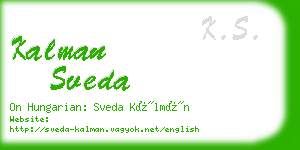 kalman sveda business card